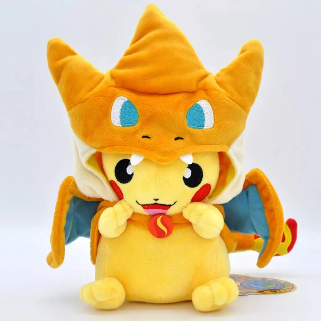 Peluche Pokémon Pikachu con Disfraz de Charizard (22 cm)