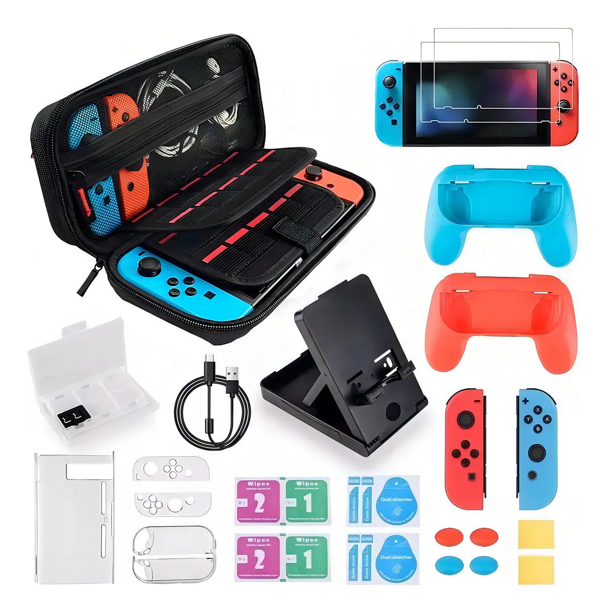 Estuche 25 en 1 Maletín Protector Negro - Nintendo Switch