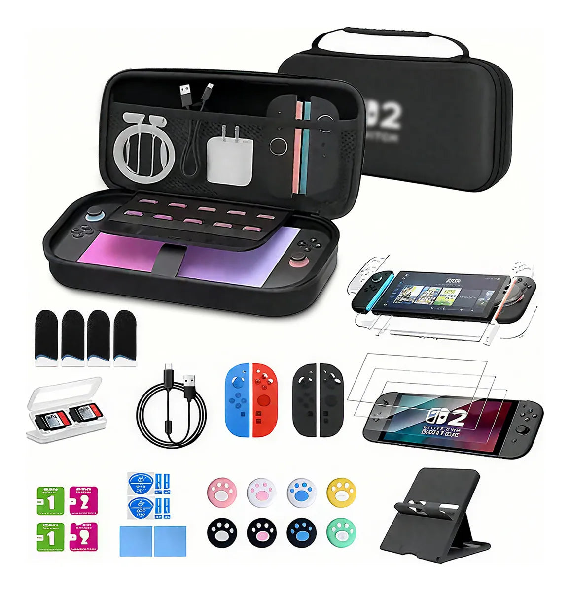 Kit De 28 Accesorios Funda Para Nintendo Switch 2