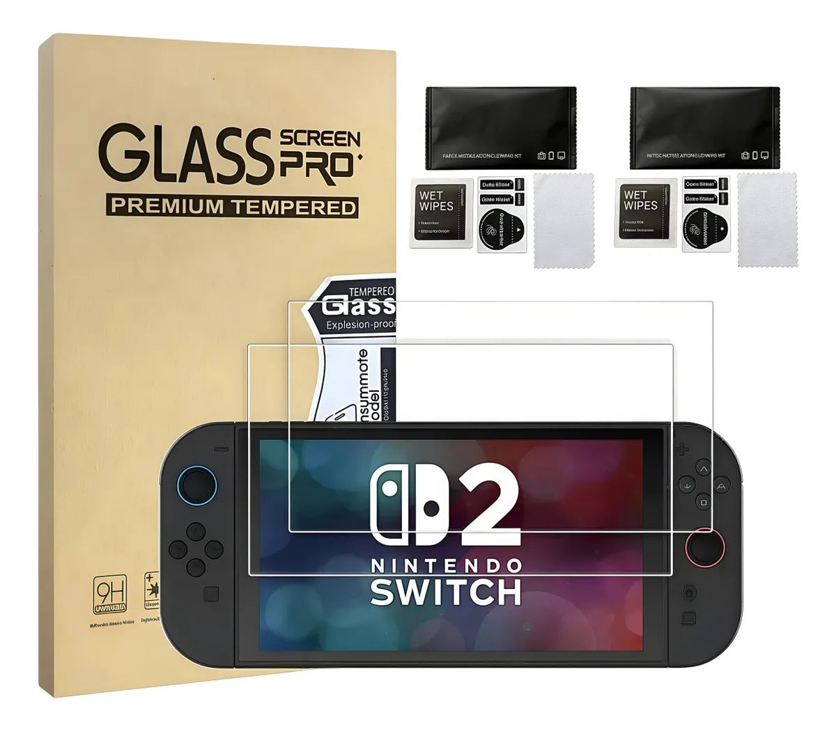 Cristal Templado para Nintendo Switch 2 (Incluye 2 piezas)
