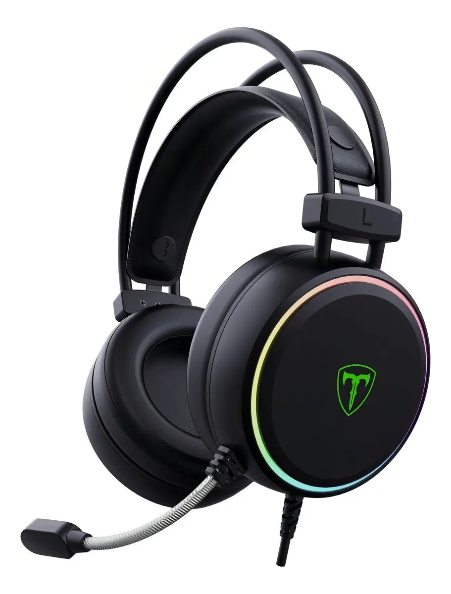 Auriculares Gamer T-Dagger Sona Negros 7.1 RGB USB con Micrófono Flexible