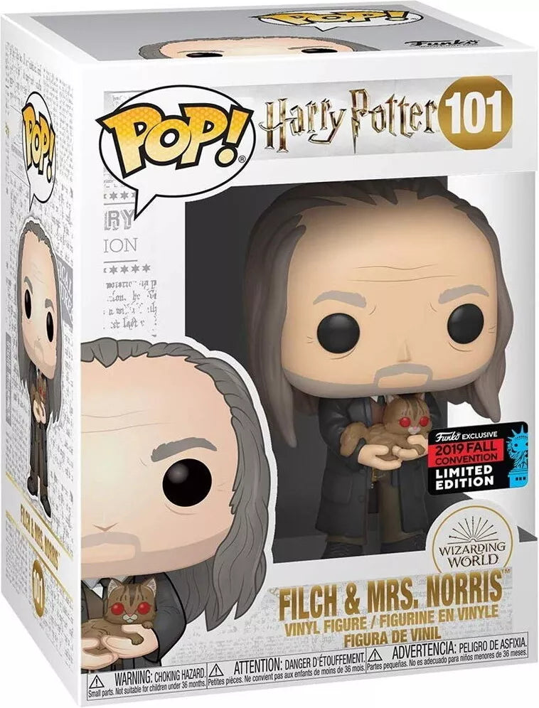 Funko Filch & Mrs. Norris 2019 Fall Convention Limited Edition 101 (Harry Potter)