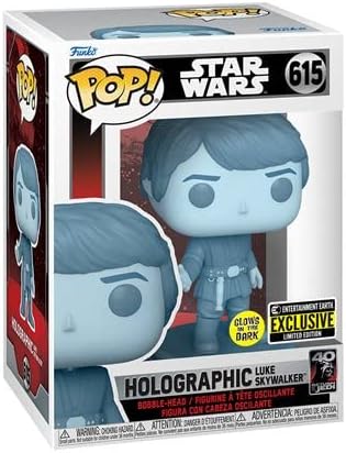 Funko Holographic Luck Skywalker Glows in the Dark Entertainment Earth Exclusive Limited Edition 615 (Star Wars)