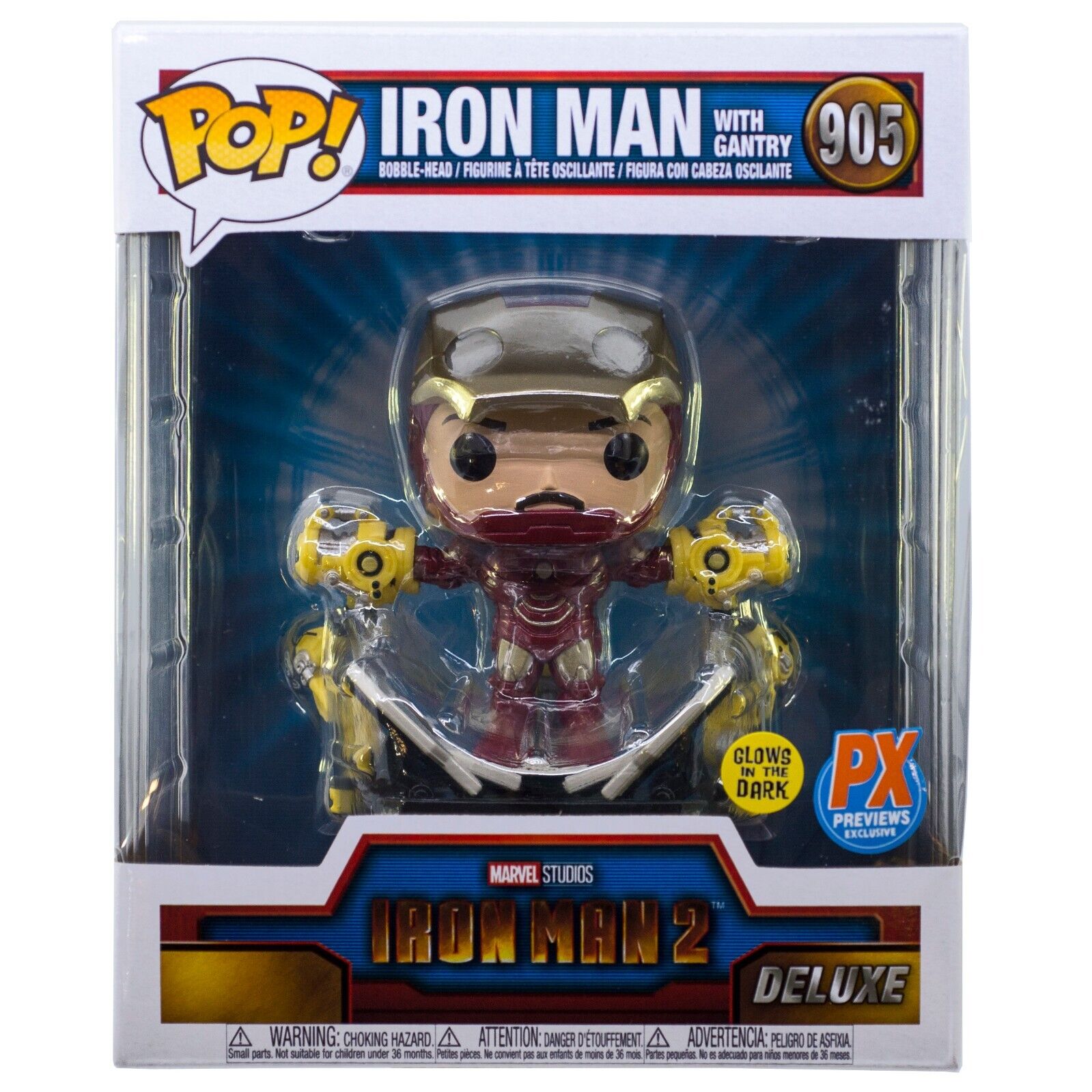 Funko Iron Man With Gantry Glows in the Dark PX Previews Exclusive 905 (Marvel Iron Man 2)