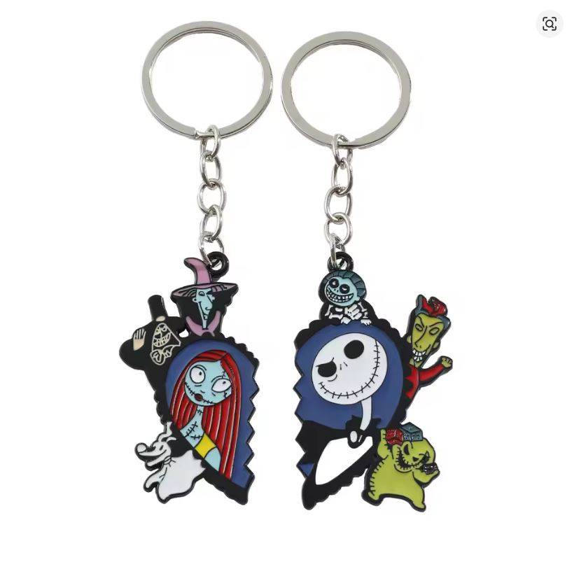 Llavero Doble - El Extraño Mundo De Jack - Jack Y Sally