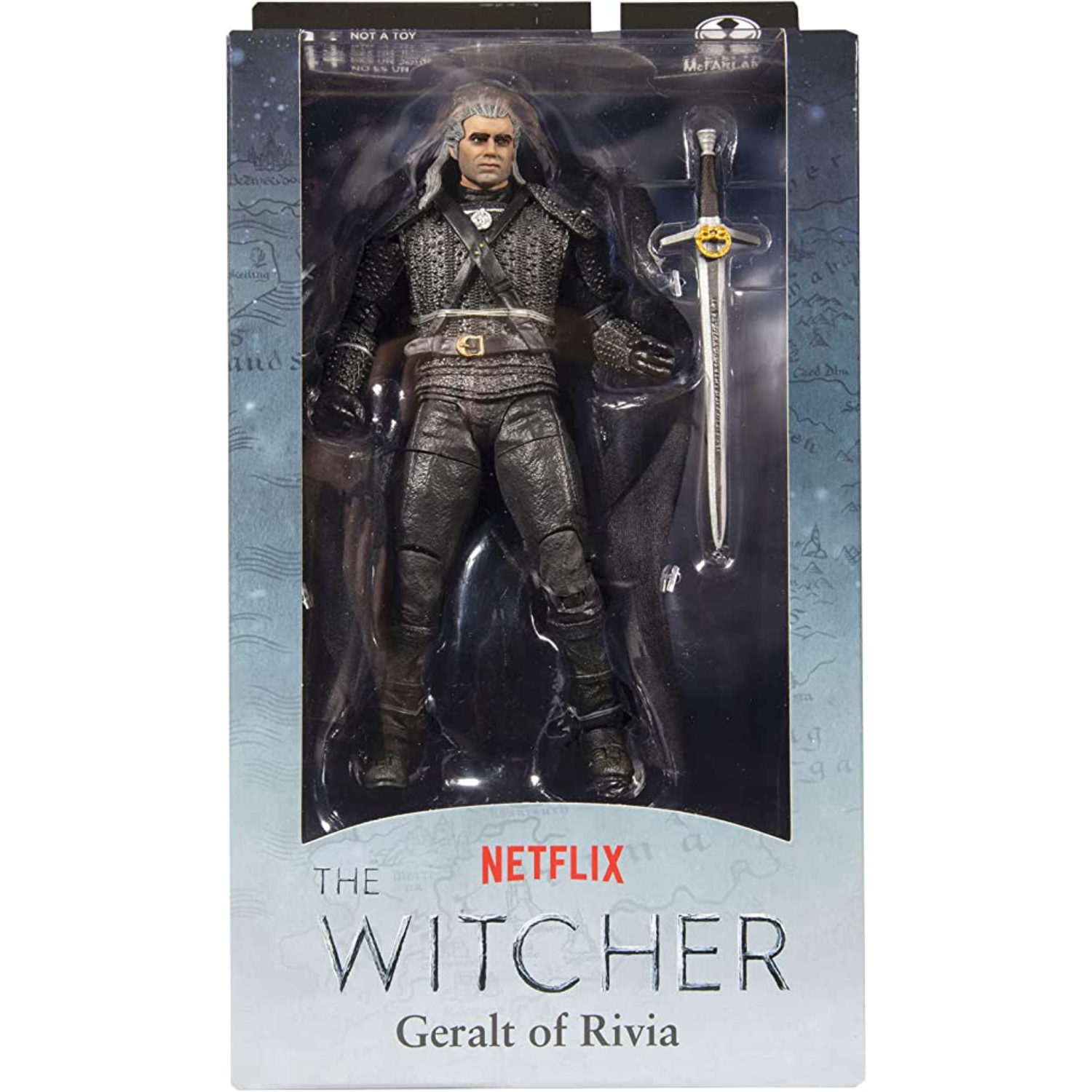 McFarlane Figura de Accion: The Witcher Netflix - Geralt Rivia Capa de Invierno 7 Pulgadas