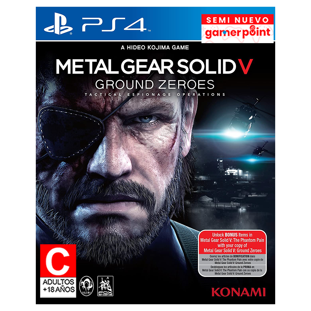 Metal Gear Solid V Ground Zeroes  Ps4  Usado