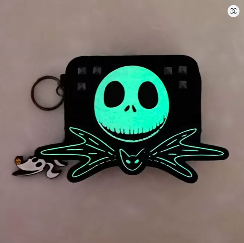 Cartera para Dama - El extraño Mundo de Jack - Jack y Zero - Brilla en la Obscuridad