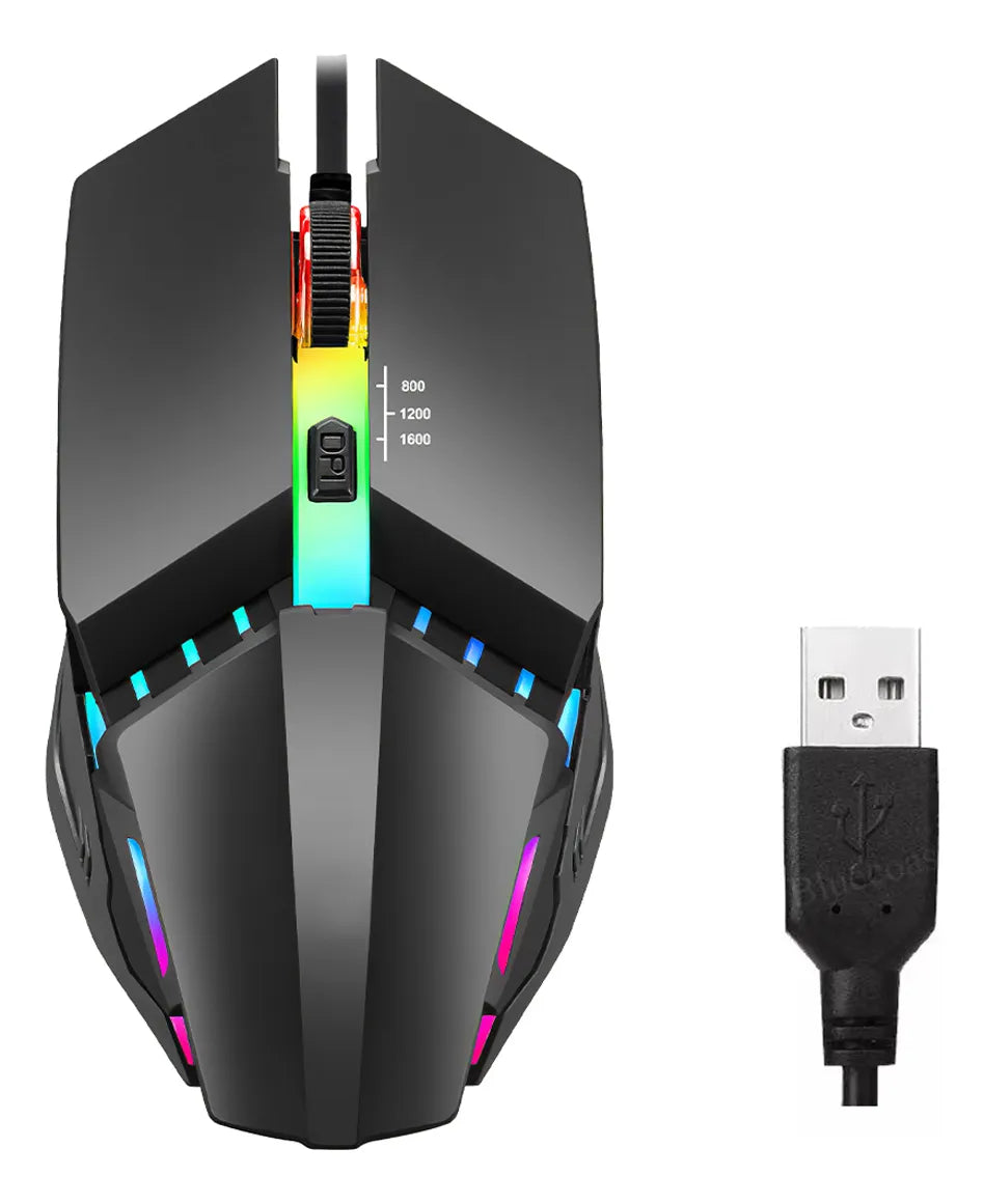 Mouse Gamer Alámbrico D11 Usb Ergonómico Ratón Para Laptop Pc (Bajeal)