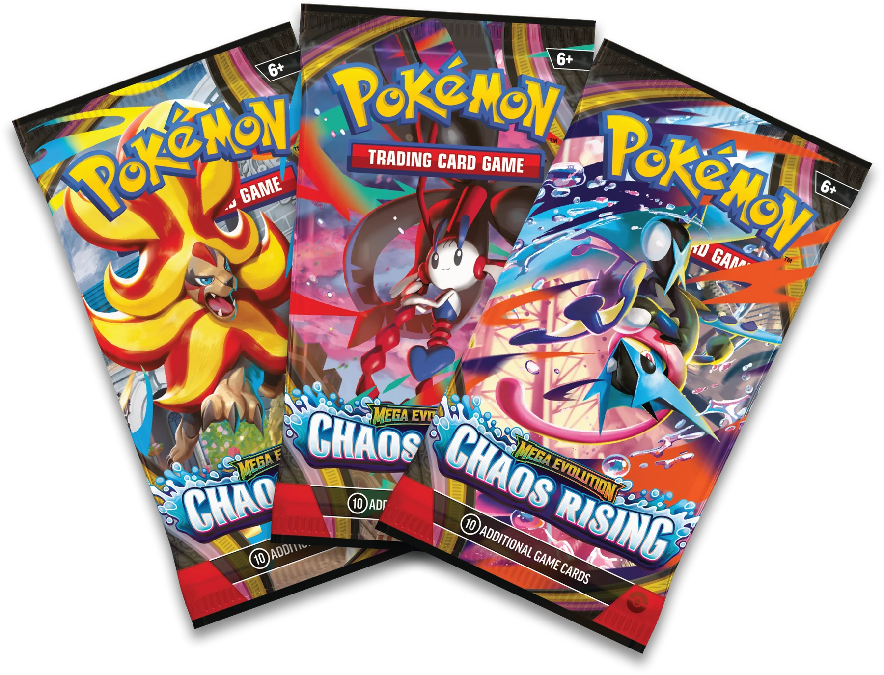 Pokémon TCG - Mega Evolution - Chaos Rising - Three Booster Blister - Inglés