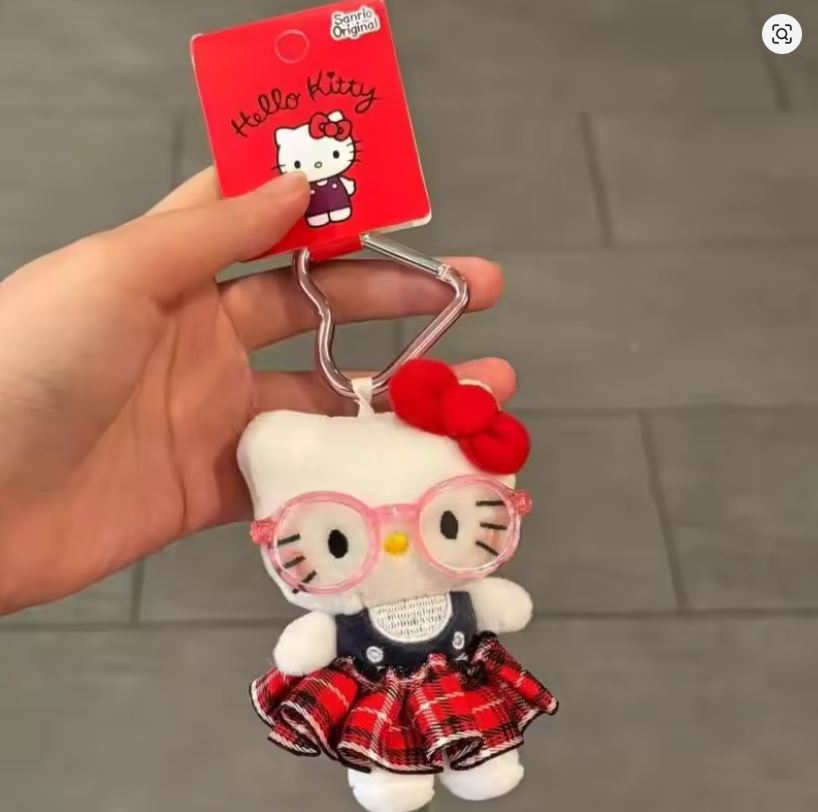 Peluche Llavero - Hello Kitty con Lentes - 10 cm