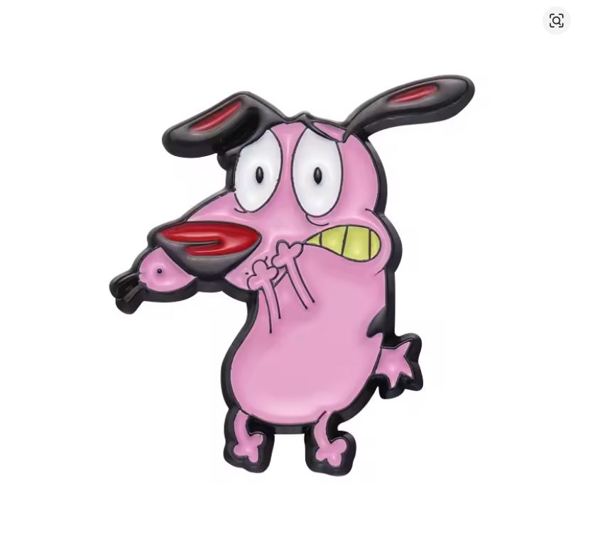 Pin Esmaltado - Coraje El Perro Cobarde (Precio Por Pieza)