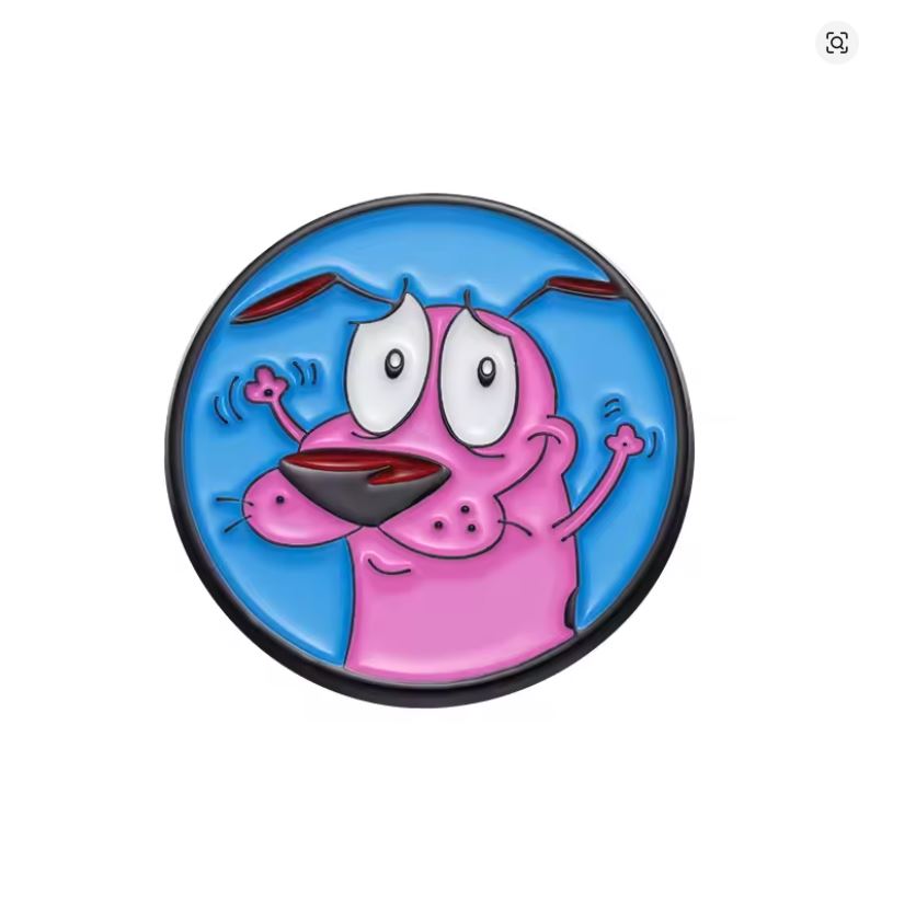 Pin Esmaltado - Coraje El Perro Cobarde (Precio Por Pieza)