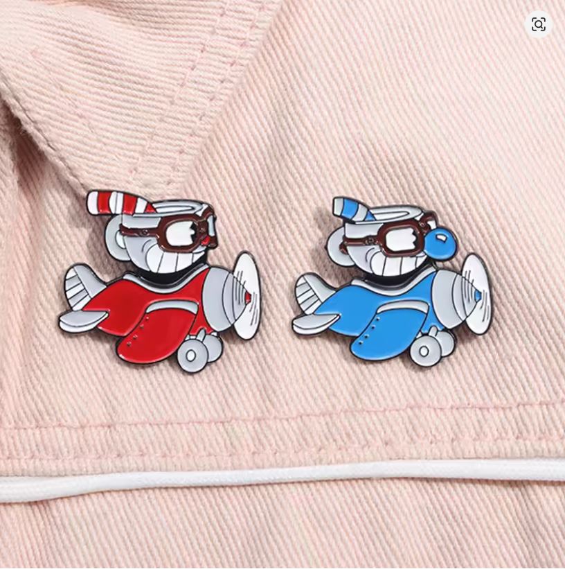 Pin Esmaltado - Cuphead - Aviones (Precio Por Pieza)