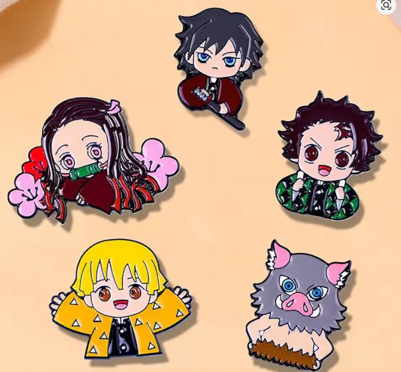 Pin Esmaltado - Demon Slayer - Varios Personajes (Precio por cada uno)
