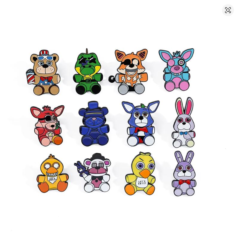 Pines Esmaltados - Five Night´s Of Freddy´s (Precio Por Pieza)