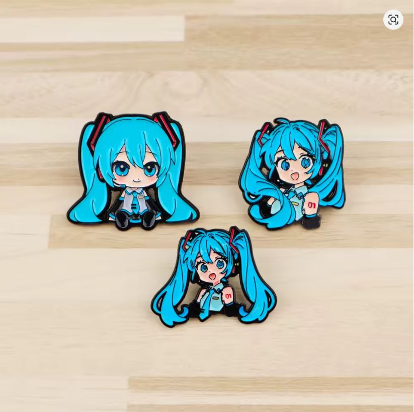 Pin Esmaltado - Hatsune Miku - Varios Diseños - Precio Por Pieza