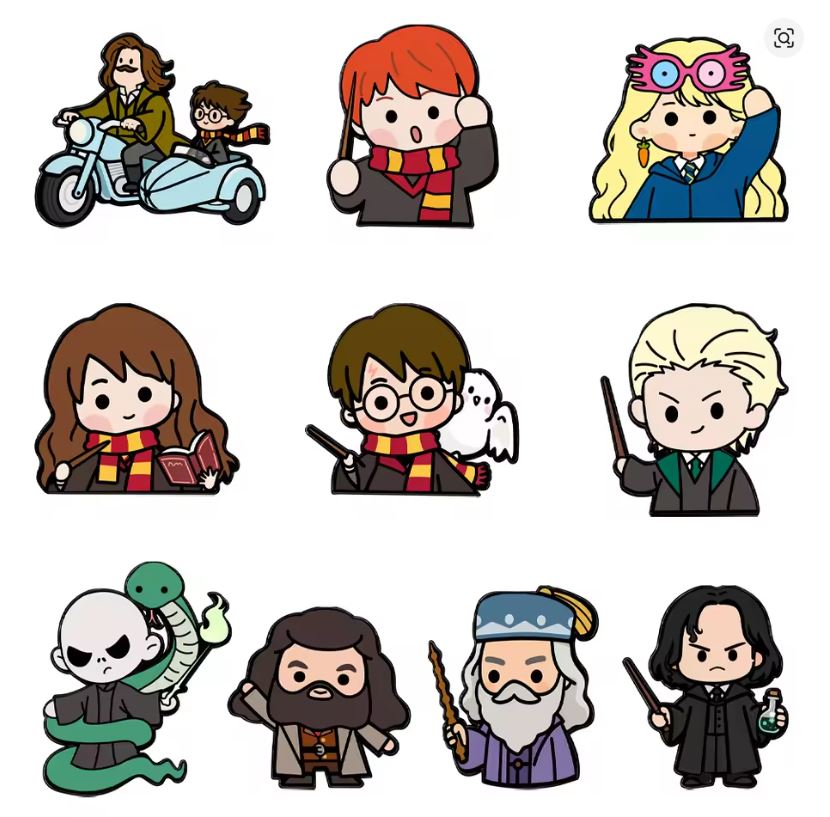 Pin Esmaltado - Harry Potter - Diferentes Personajes Animados - Precio Por Pieza