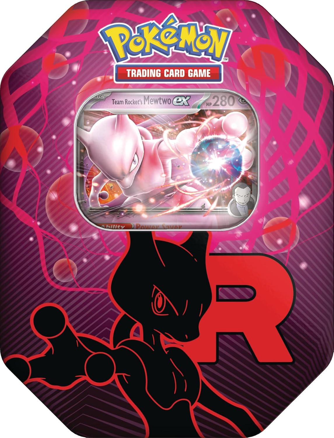 Pokémon TCG: Team Rocket Tin CASE - Mewtwo - ESPAÑOL