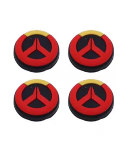 Thumb Grip Genérico Universal Overwatch Negro con Rojo (2 piezas)