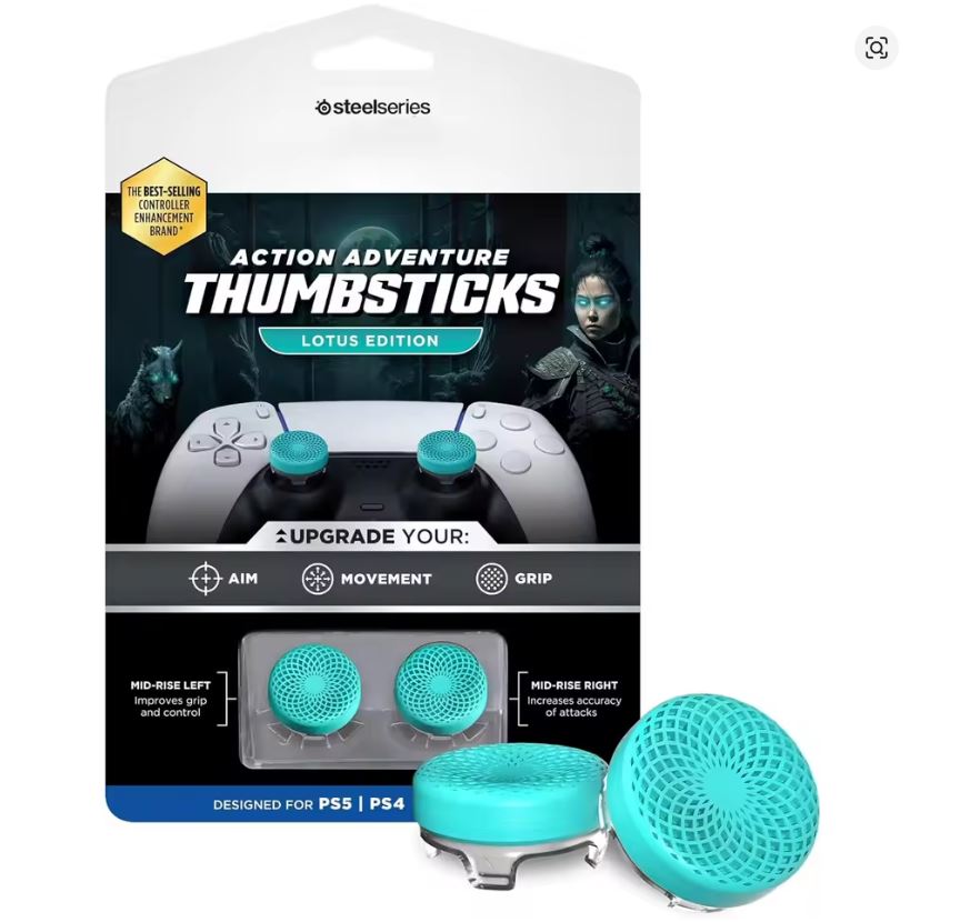 Thumn Grips - Kontrol Freek - Steelseries - Lotus Edition - Aqua -  PS5/PS4/Xbox
