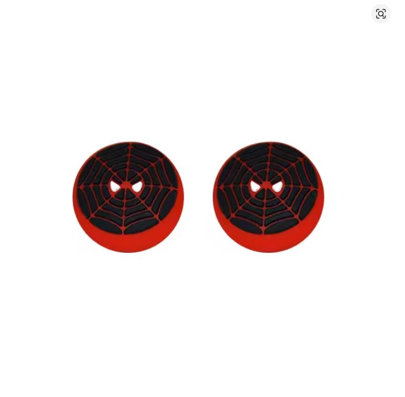 Thumb Grips - Spider-Man Telaraña Negro Con Rojo - PS4/PS5/Xbox