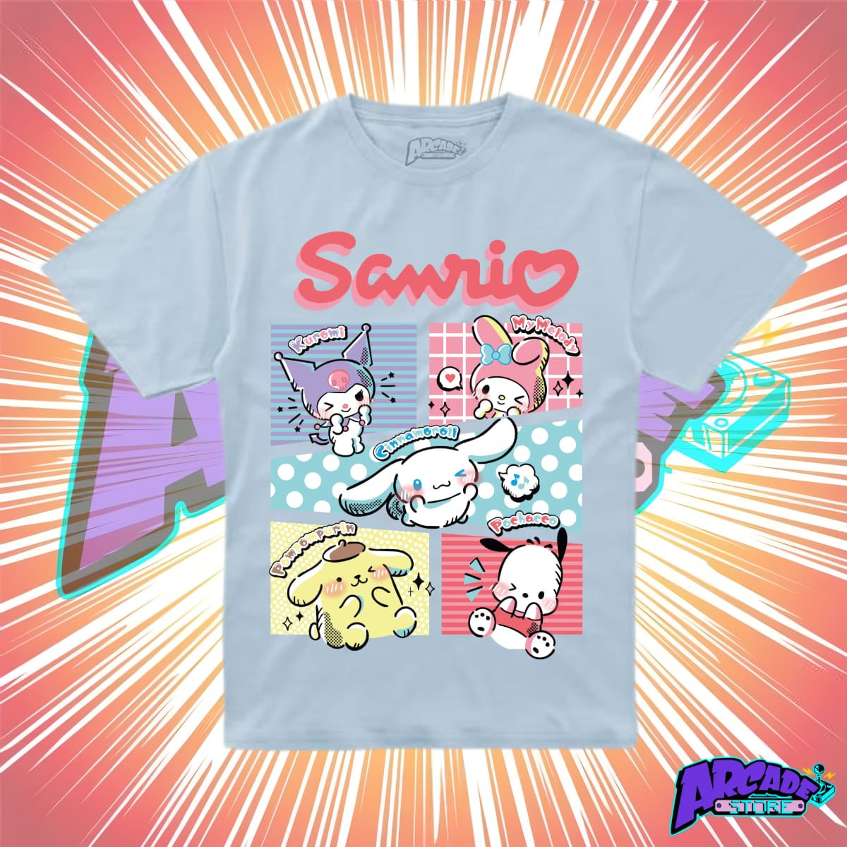 Playera - Arcade - Hello Kitty & Friends 01