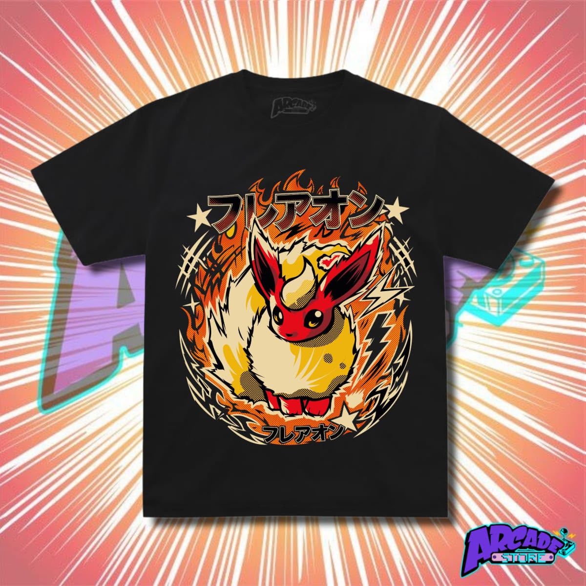 Playera - Arcade - Pokémon 14 - Flareon
