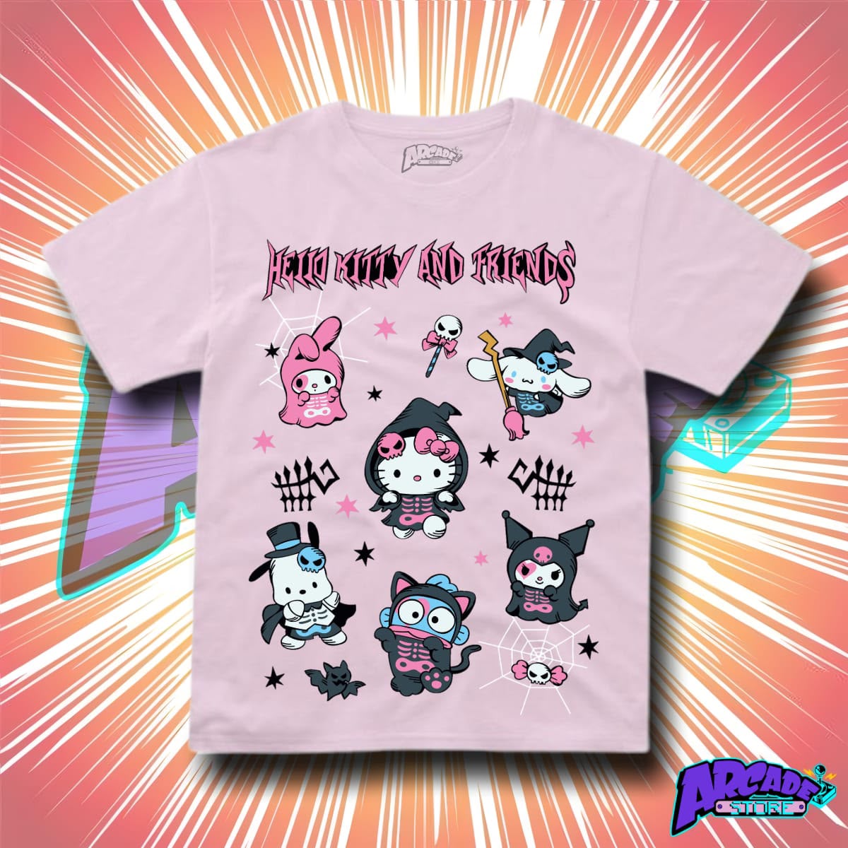 Playera - Arcade - Hello Kitty & Friends - Halloween
