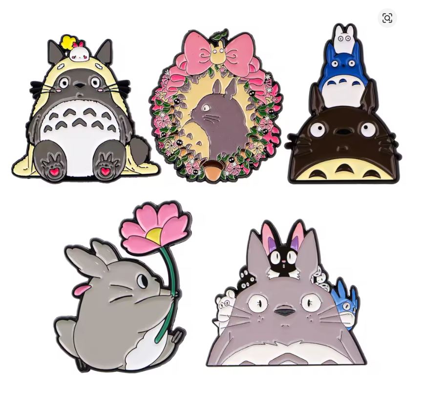 Pines Esmaltados - Totoro (Precio Por Pieza)