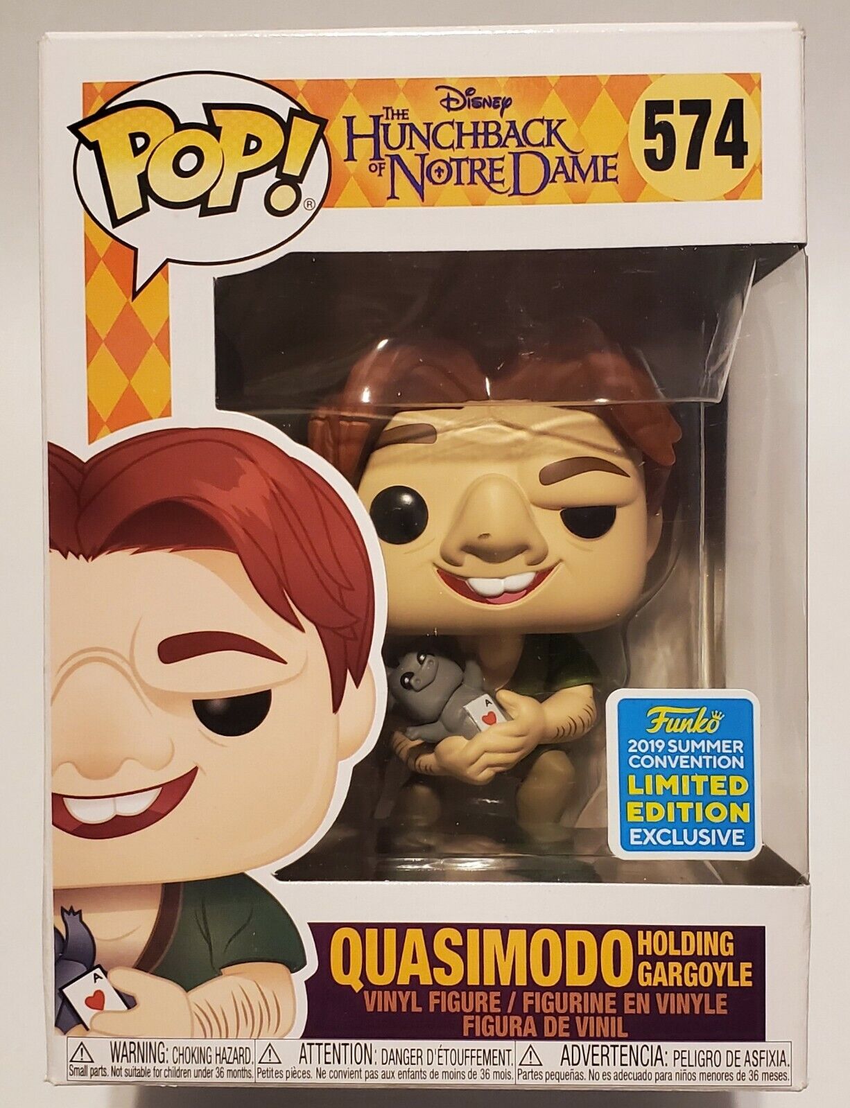 Funko Quasimodo Holding Gargoyle 2019 Summer Convention Limited Edition 574 (Disney)