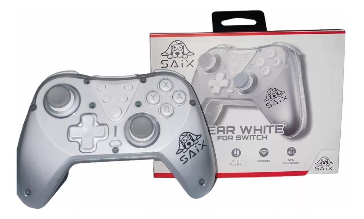 Control Pro Inalámbrico Bear White (Saix) Nintendo Switch (Caja dañada)