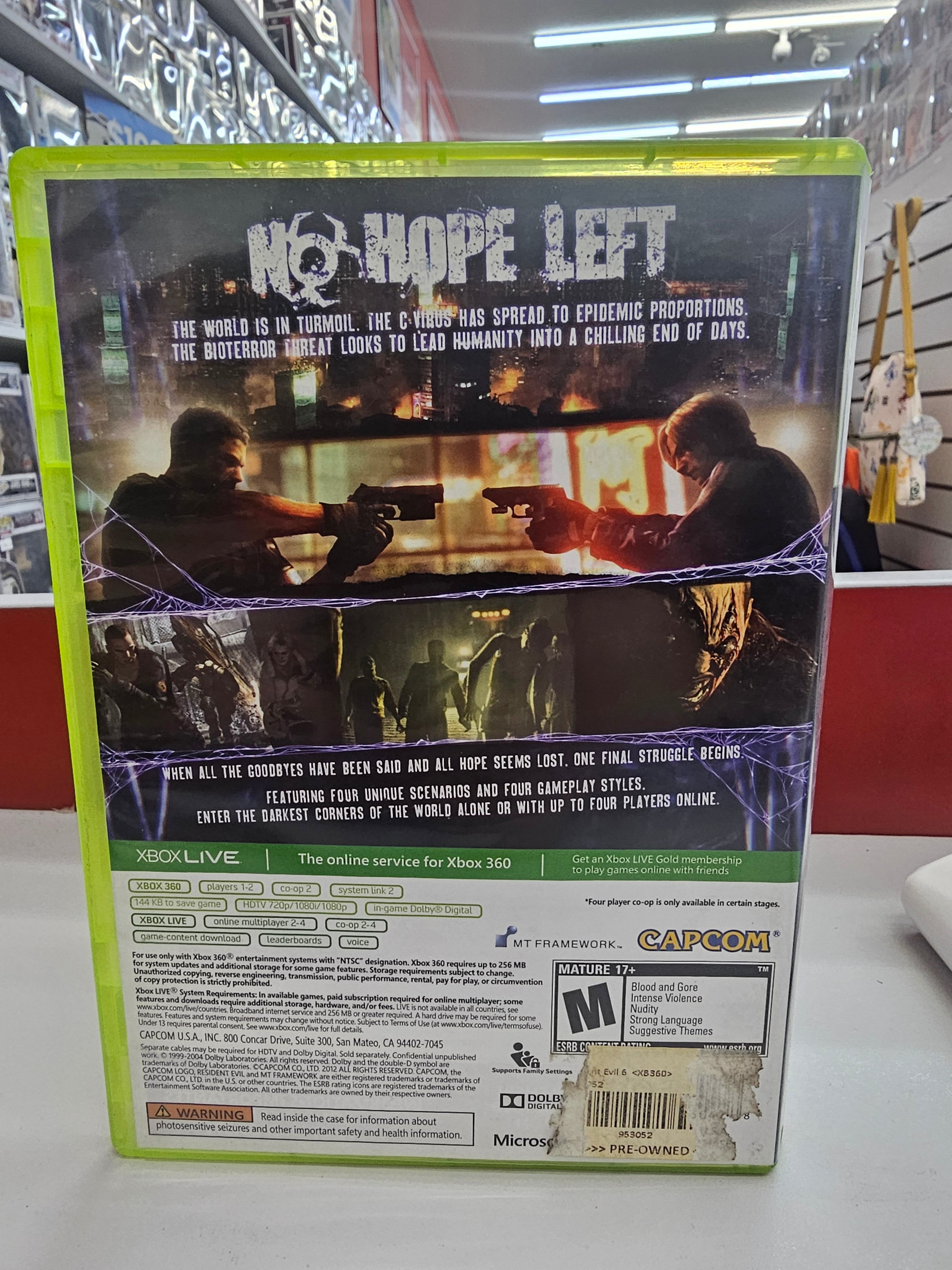 Resident Evil 6 Xbox 360  Usado