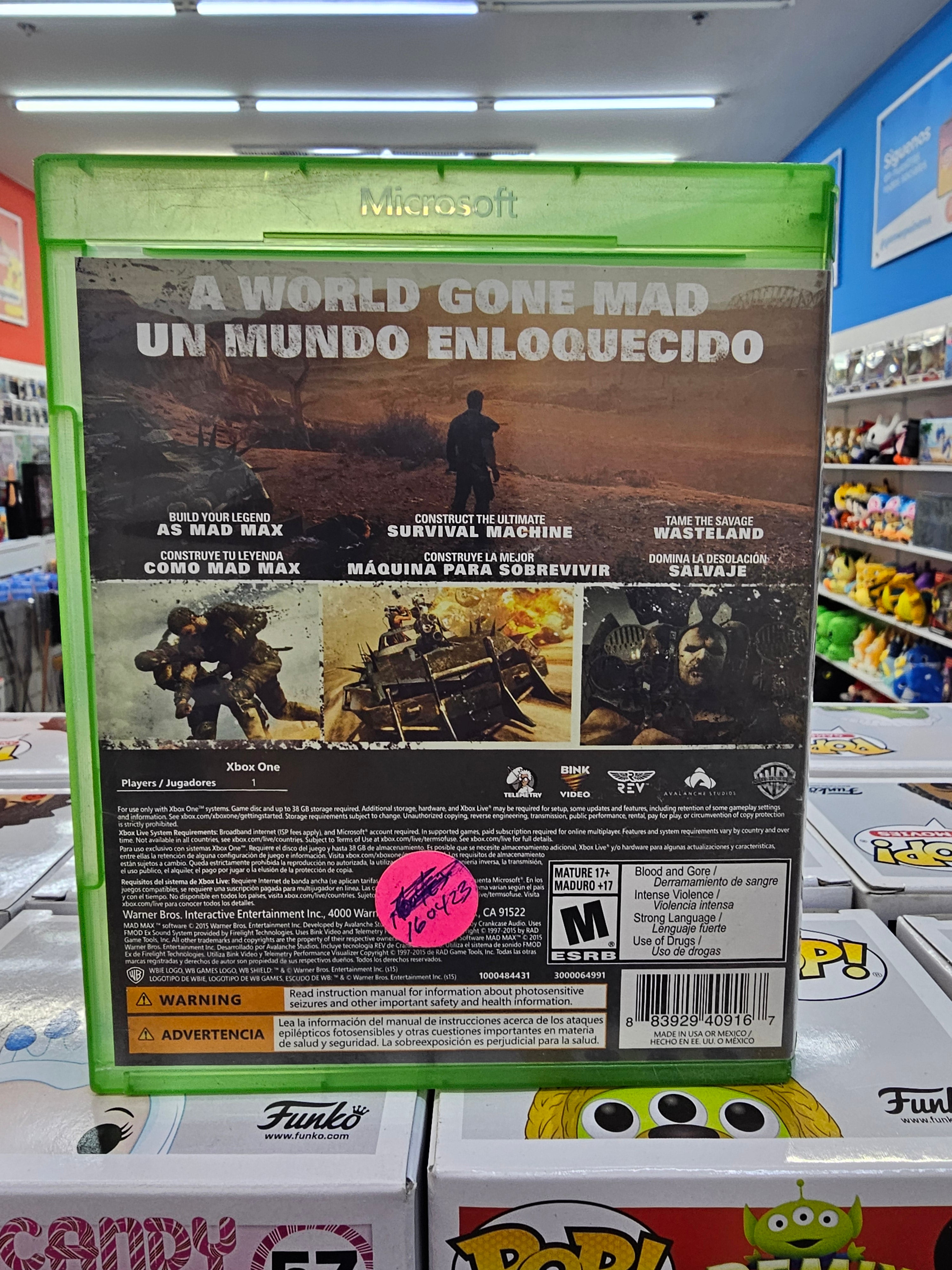 Mad Max Xbox One  Usado