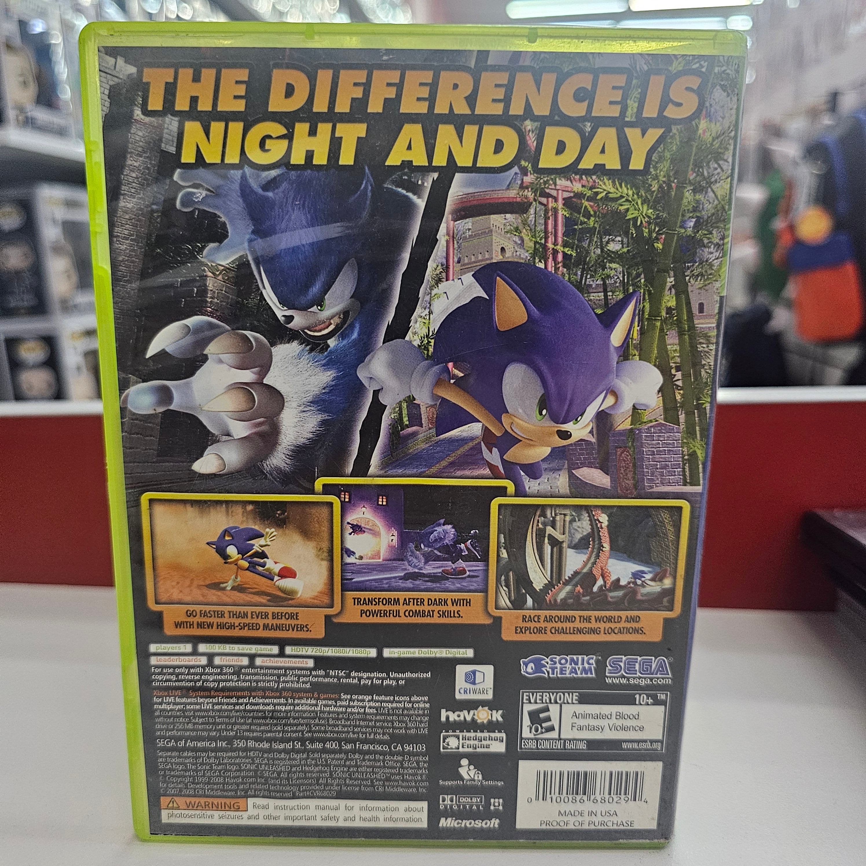 Sonic Unleashed Xbox 360 Usado