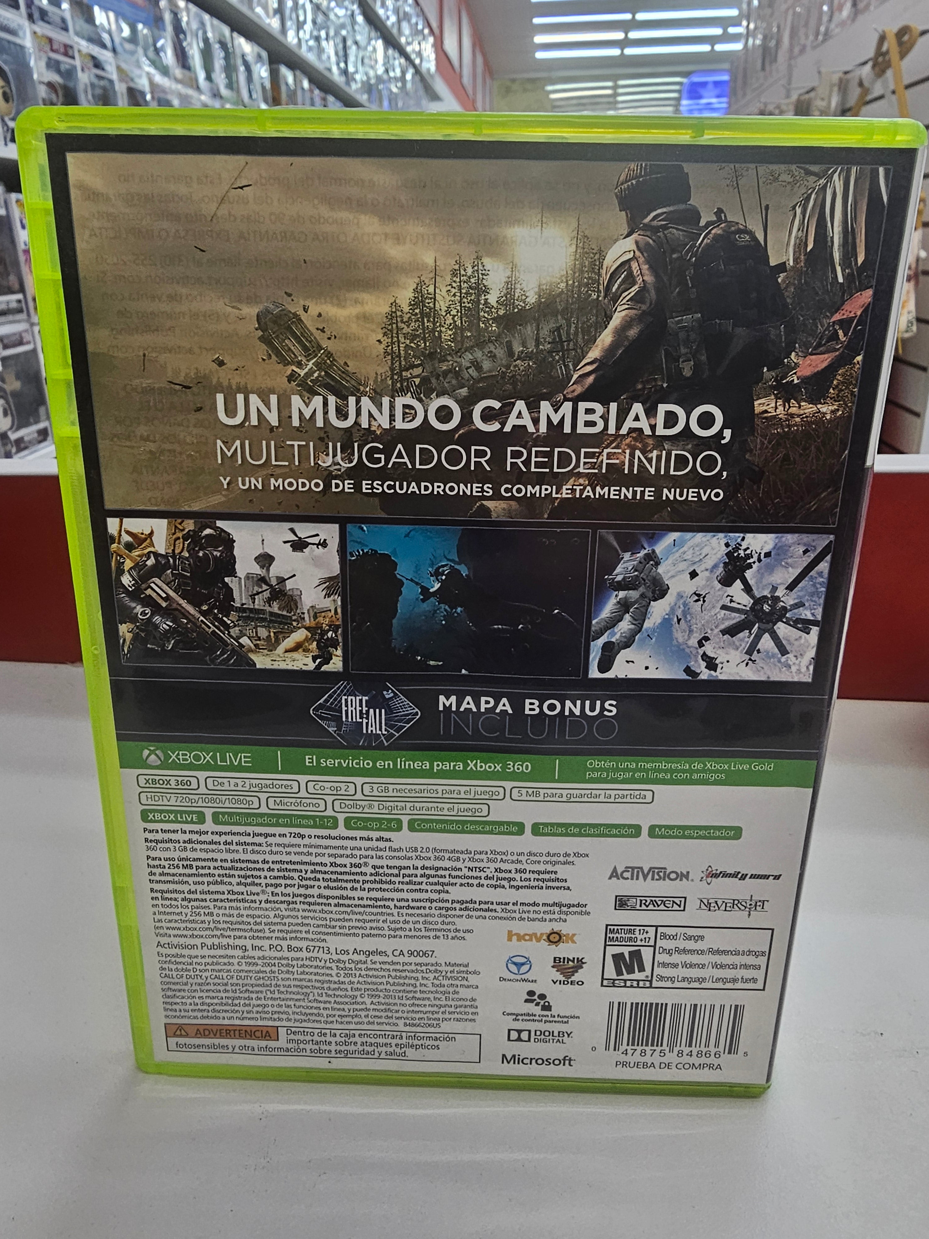 Call Of Duty Ghosts Xbox 360 Usado (Español)
