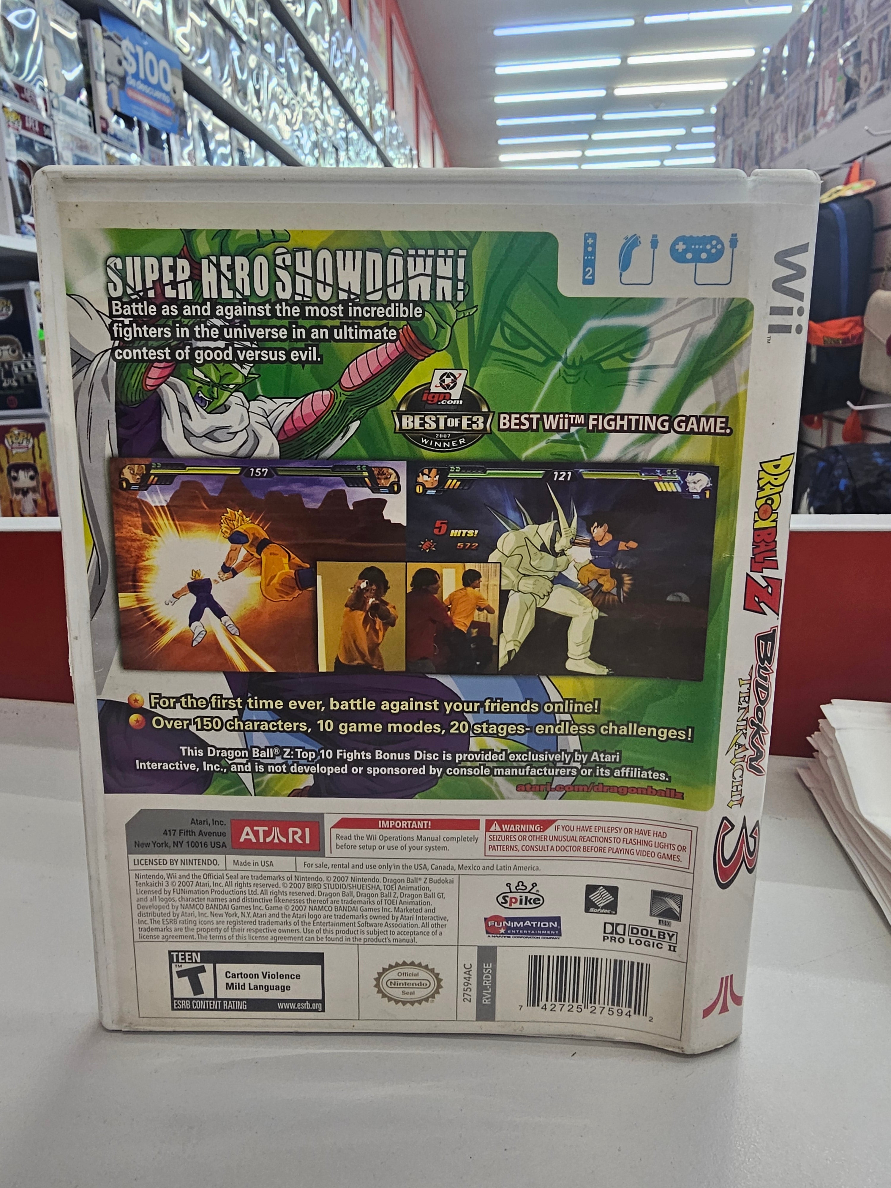 Dragon Ball Z Budokai Tenkaichi 3 Nintendo Wii Usado