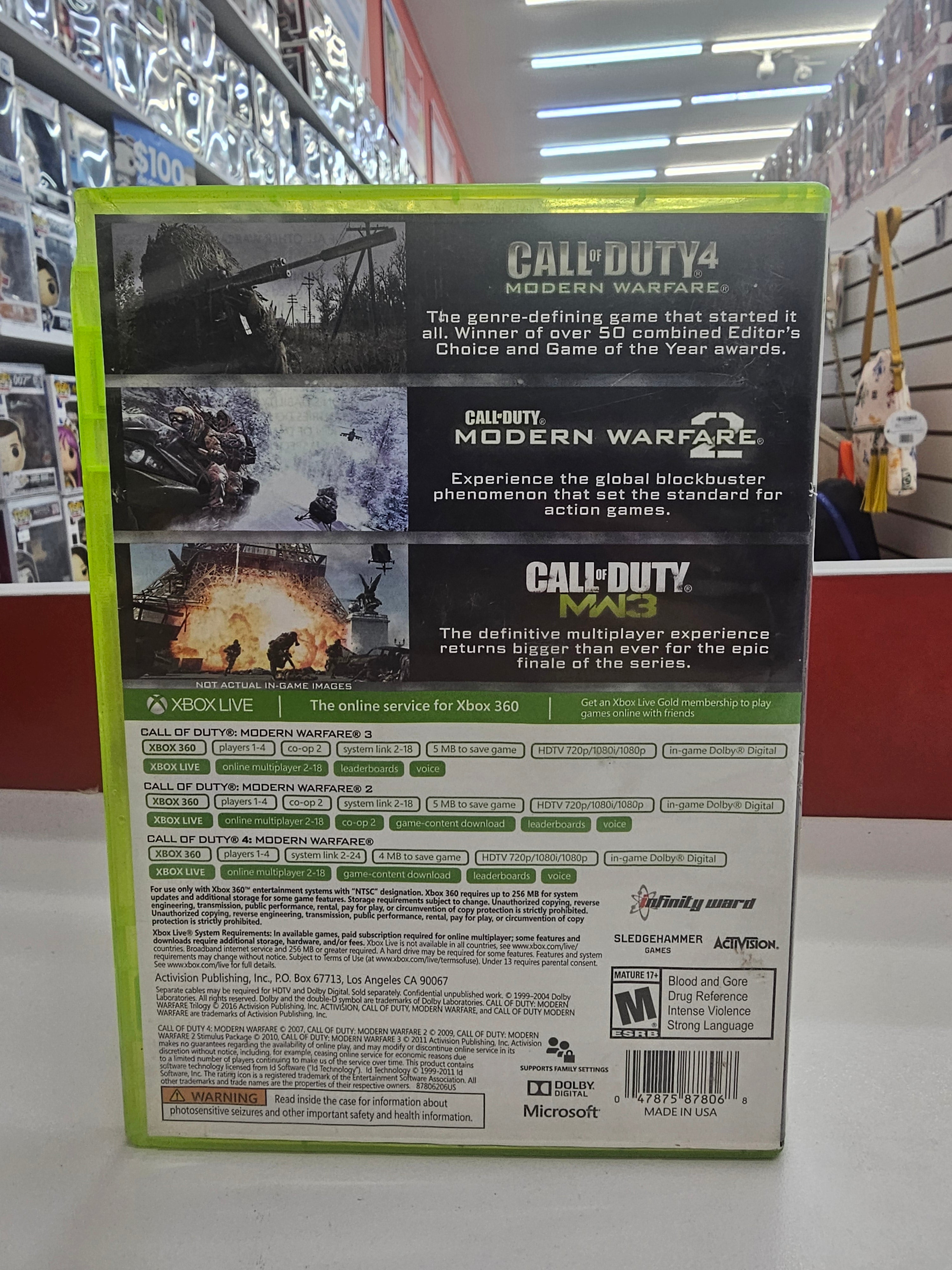 Call of Duty Modern Warfare Trilogy Xbox 360 Usado