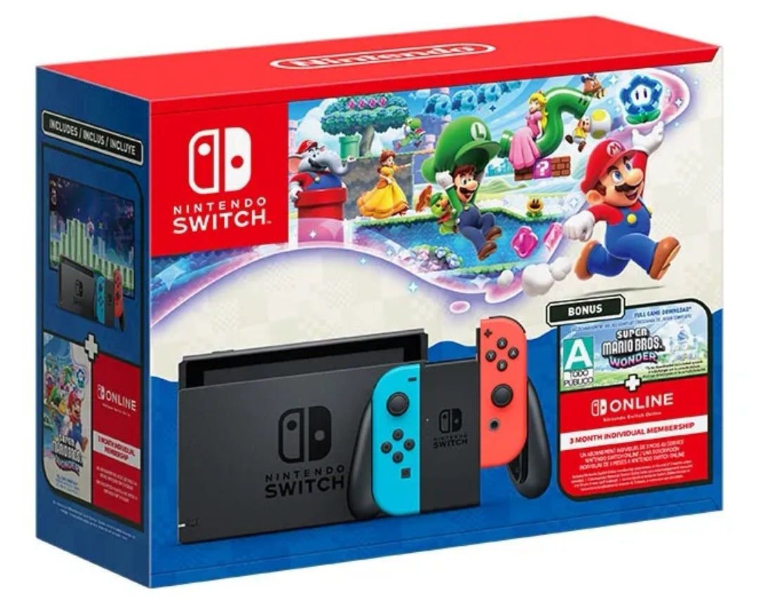 Consola Nintendo Switch Neon + Super Mario Wonder