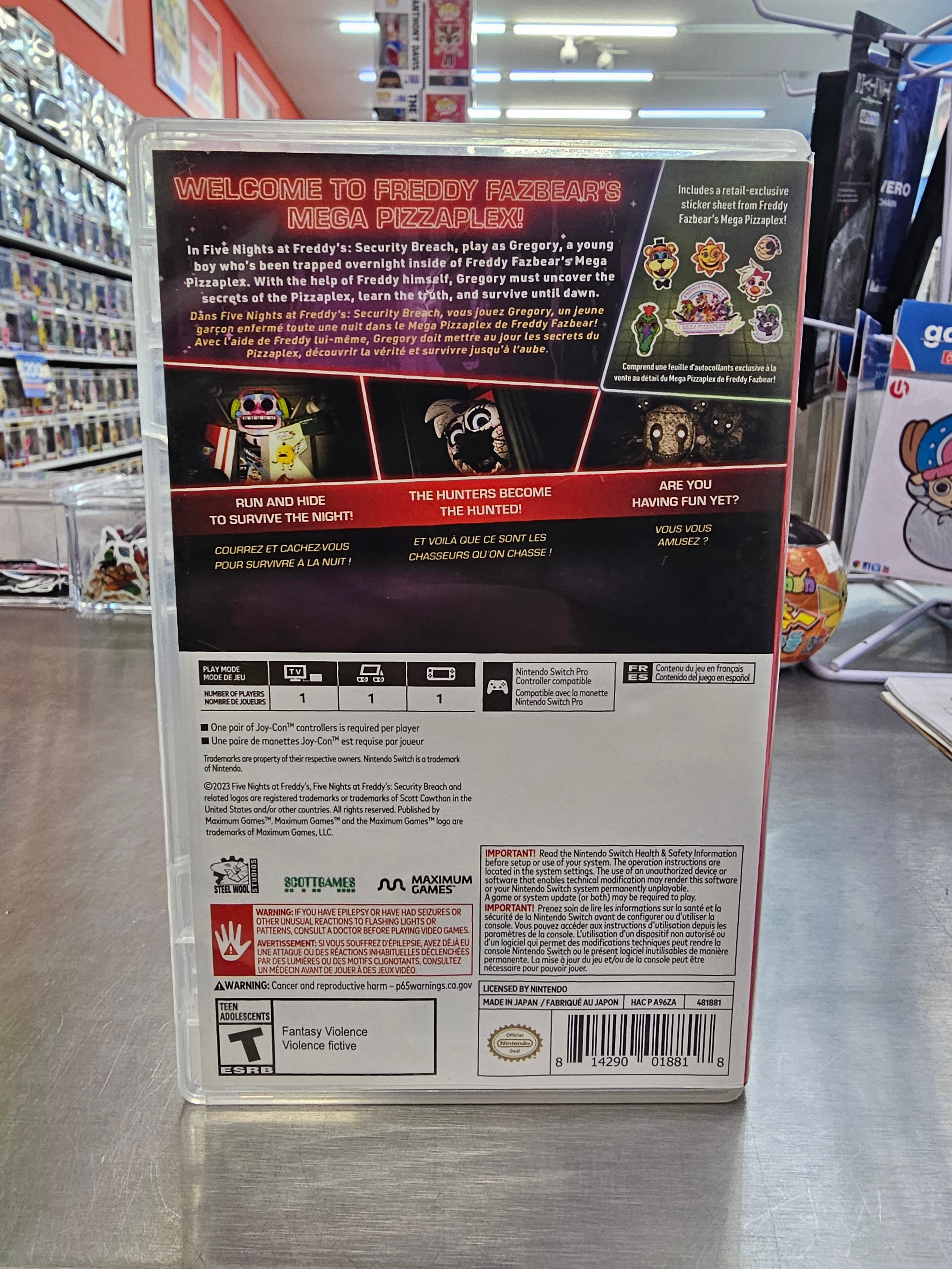 Five Nights At Freddy's Security Breach Nintendo Switch Usado