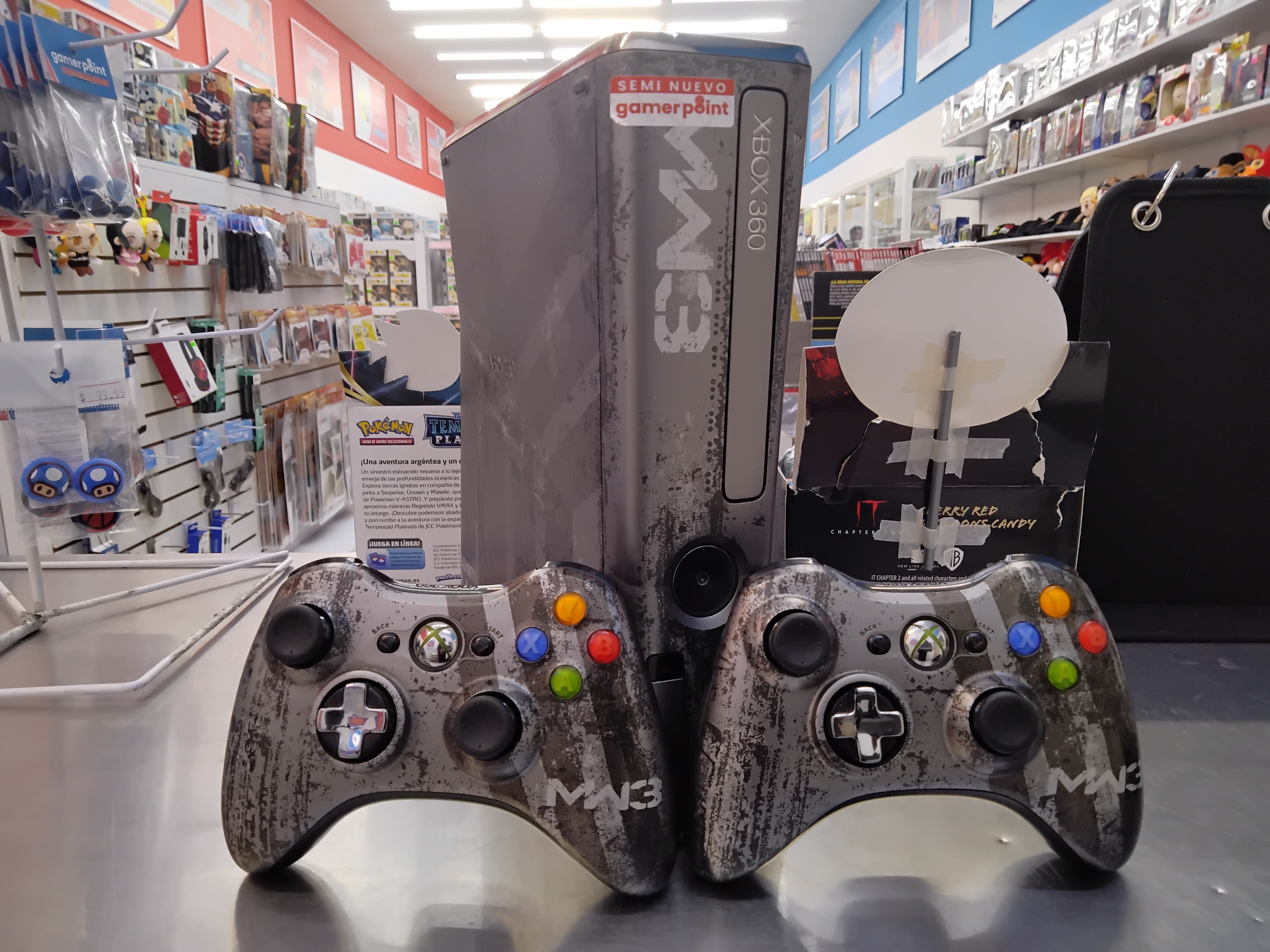 Consola Xbox 360 Edición Call of duty Modern warfare 3 320gb Semi Nueva+ 2 controles + juego usado de $499 a elegir