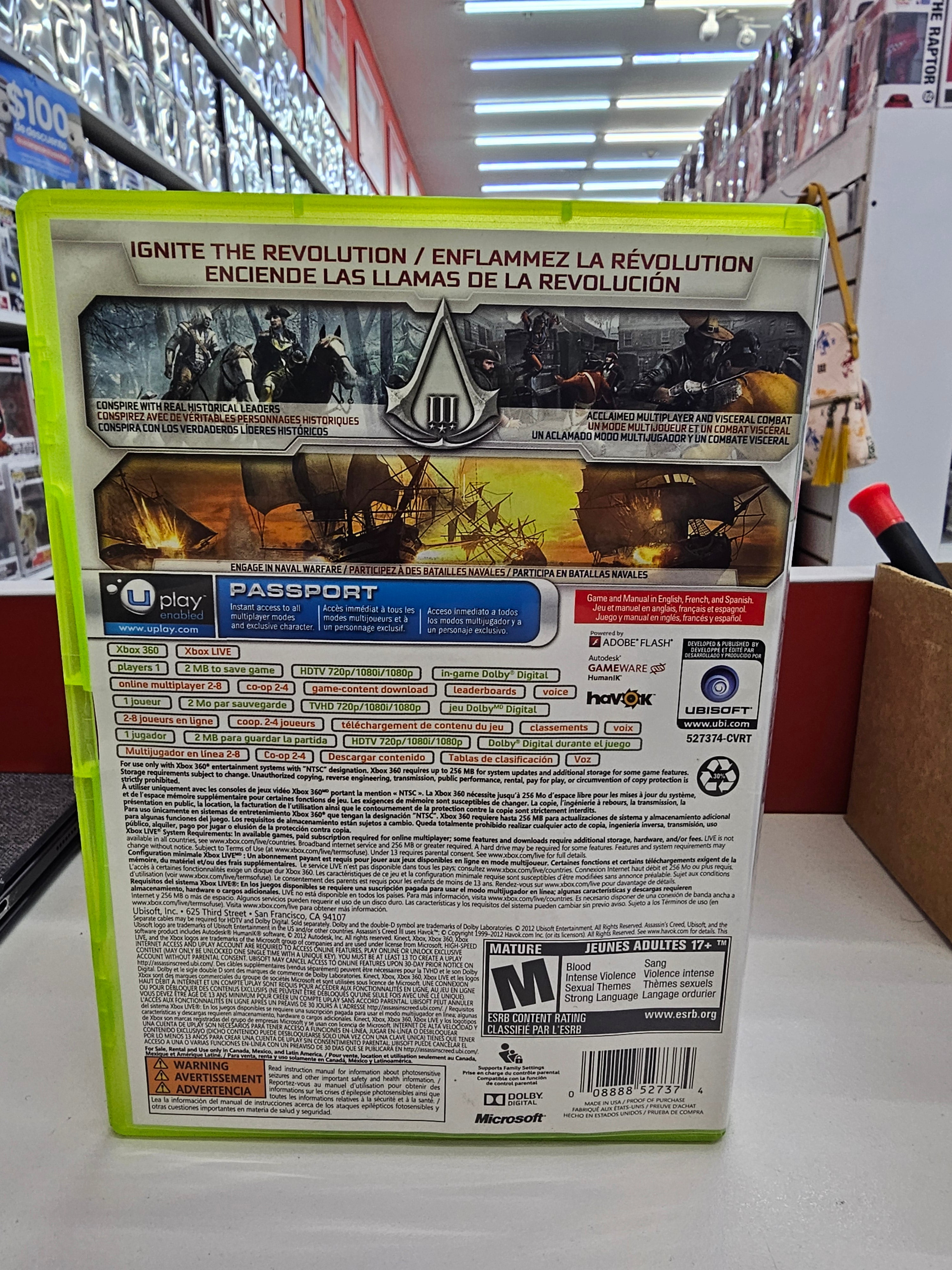 Assassins Creed 3 Xbox 360  Usado