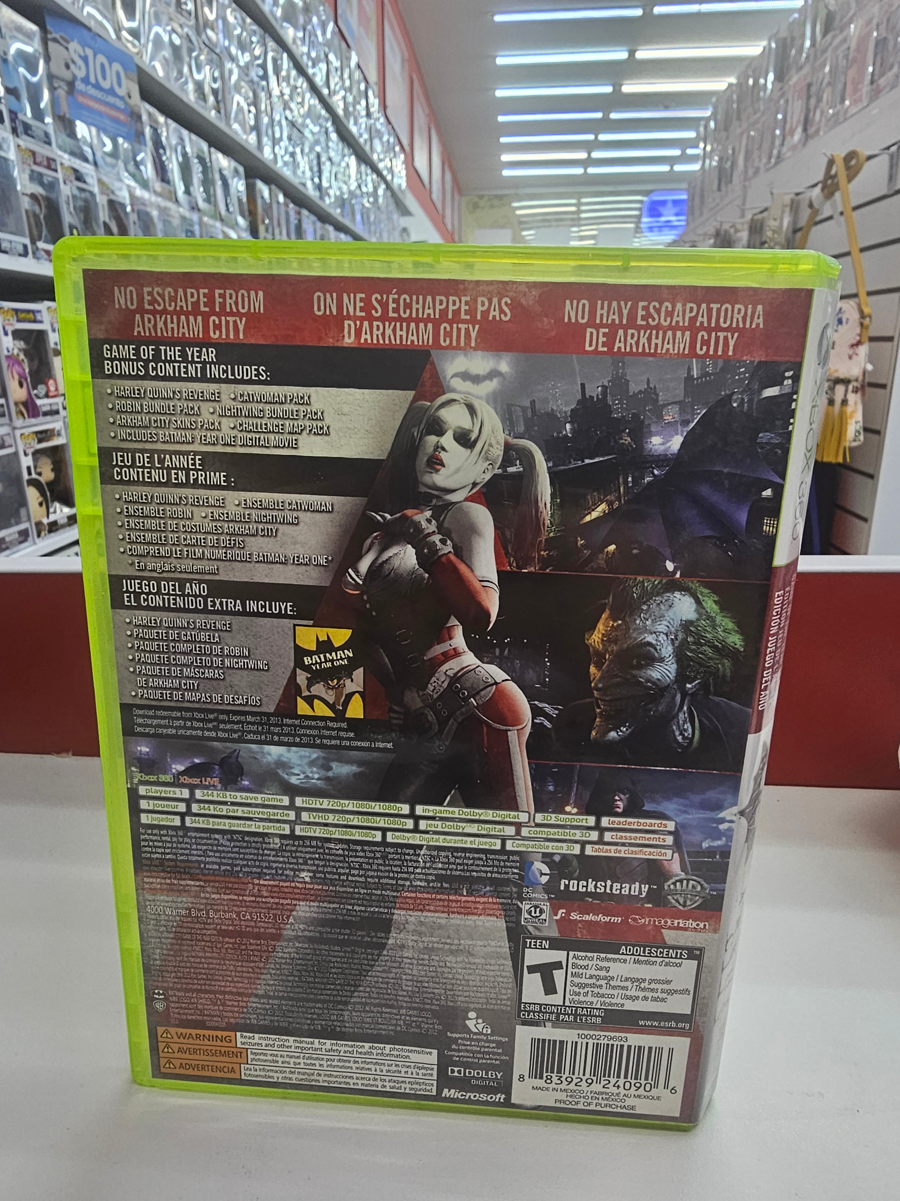 Batman Arkham City Goty Xbox 360  Usado