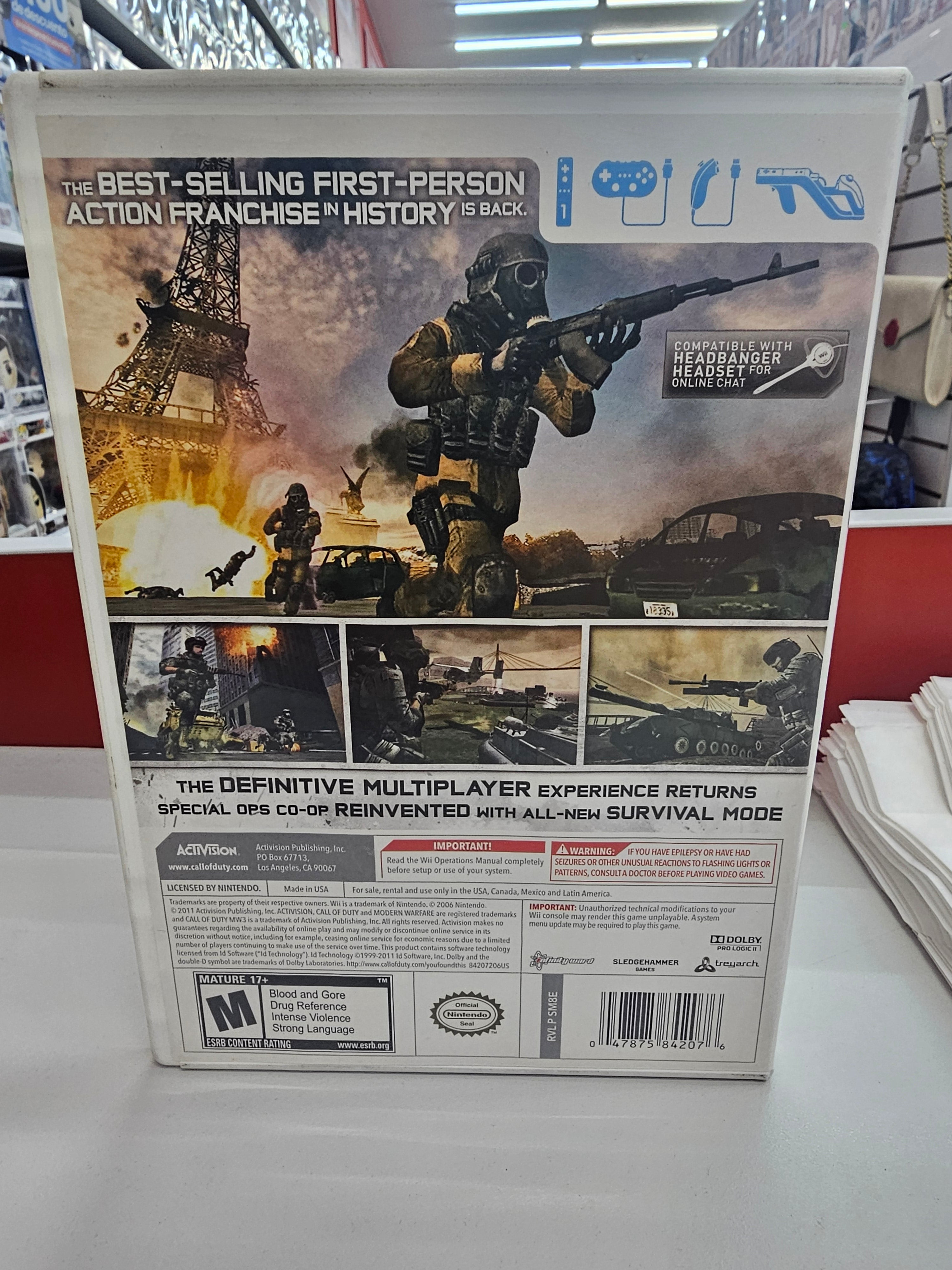 Call of Duty Modern Warfare 3 Nintendo Wii Usado