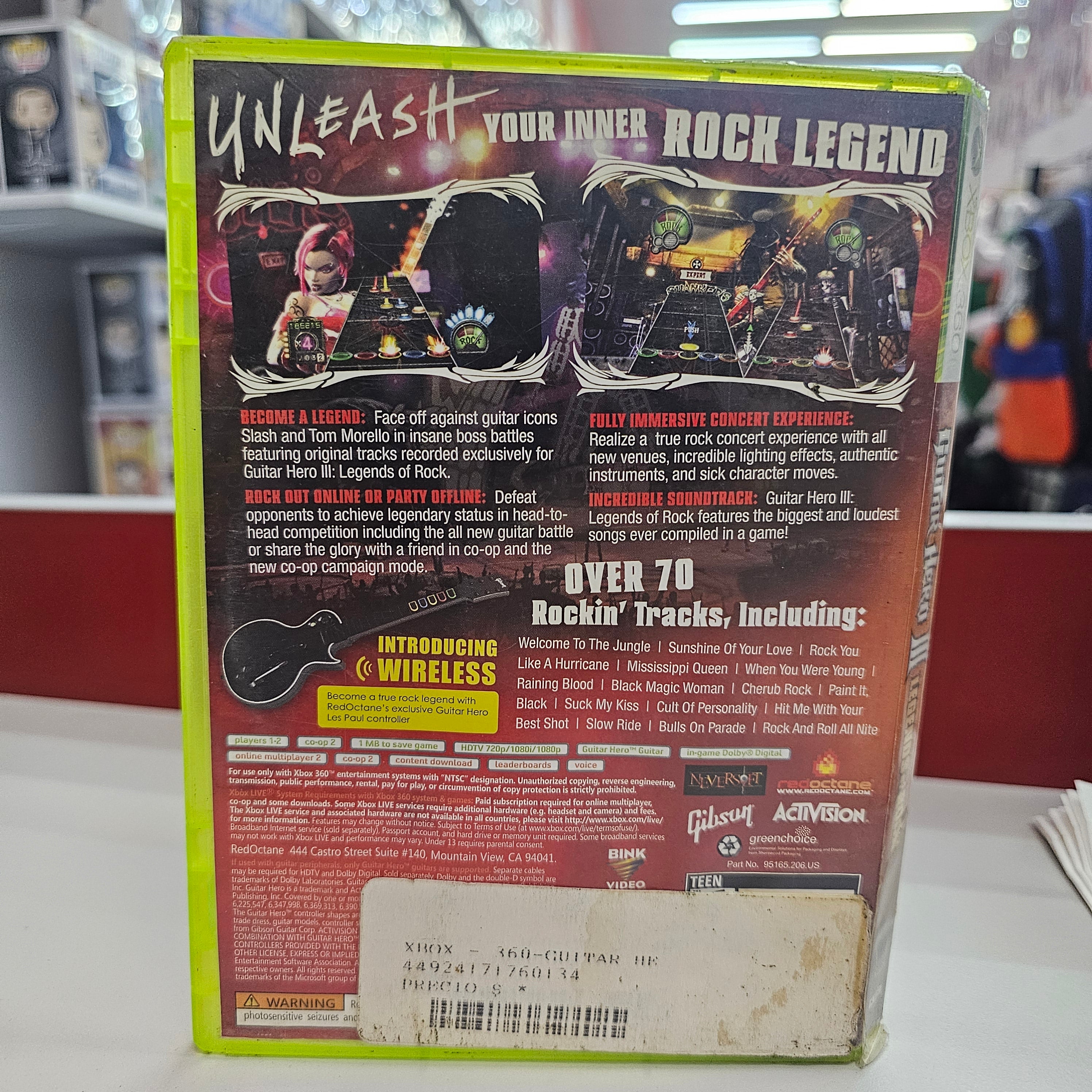 Guitar Hero 3 Xbox 360 Usado