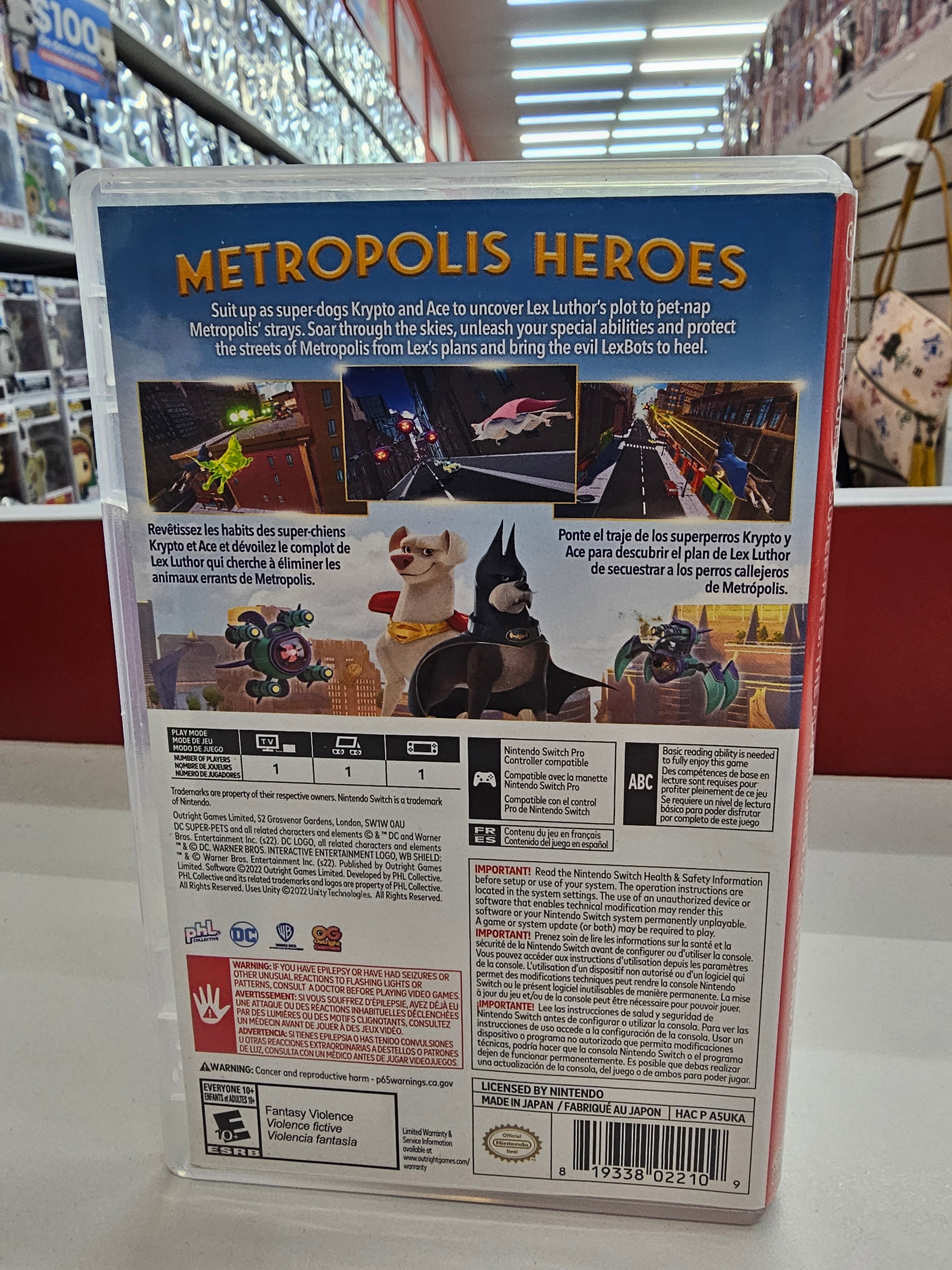 DC League Of Super-Pets The Adventures of Krypto and Ace Nintendo Switch Usado