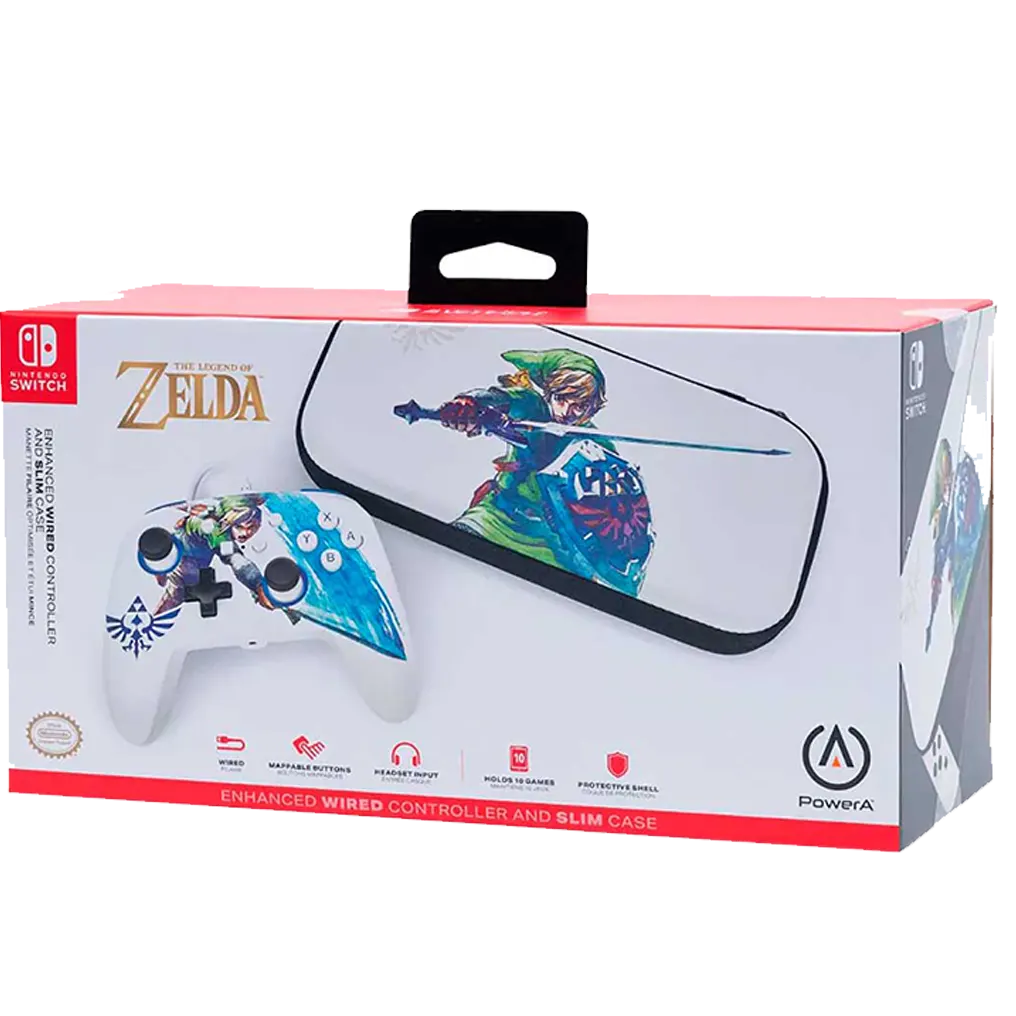 Power A Bundle Control Y Estuche Slim Zelda Sword Nintendo Switch