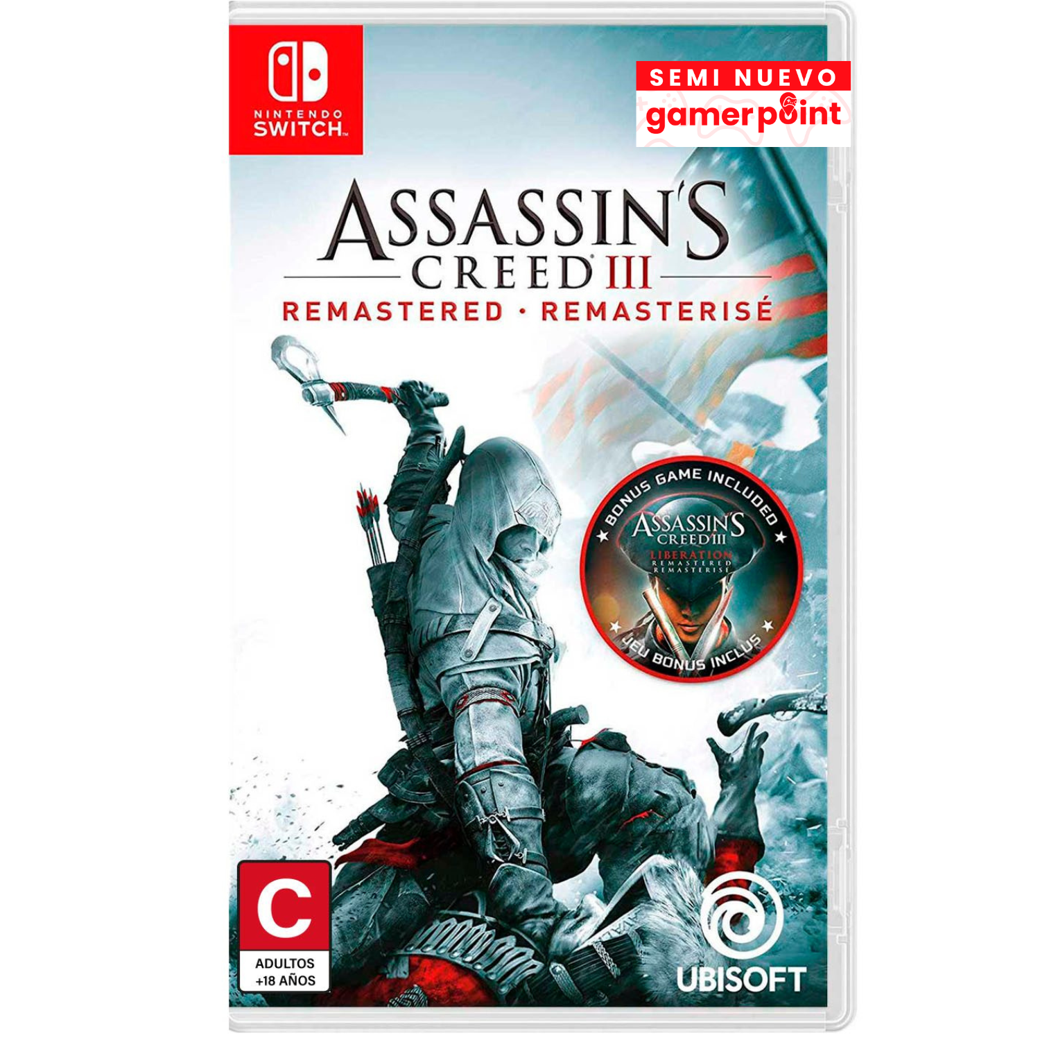 Assassins Creed III Remastered Switch  Usado
