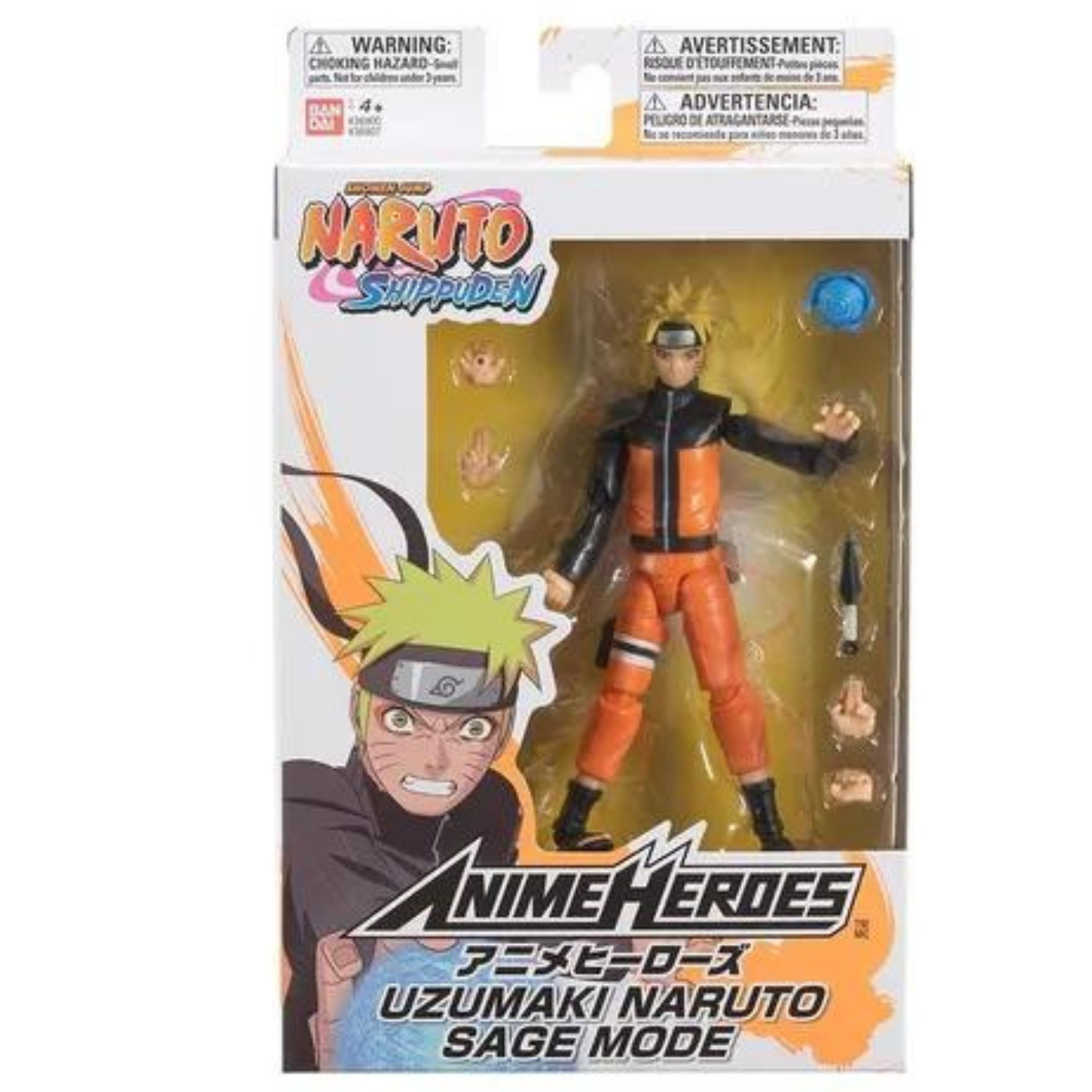 Bandai Naruto Anime Heroes Uzumaki Naruto Sage Mode Fig 6.5"