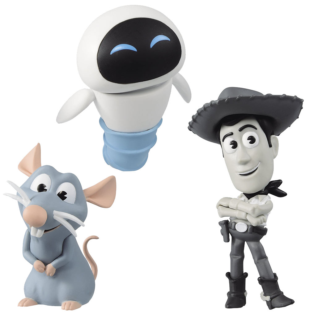 Banpresto Disney: Festival Pixar - EVA Remmy y Woody Pack de 3 Figuras